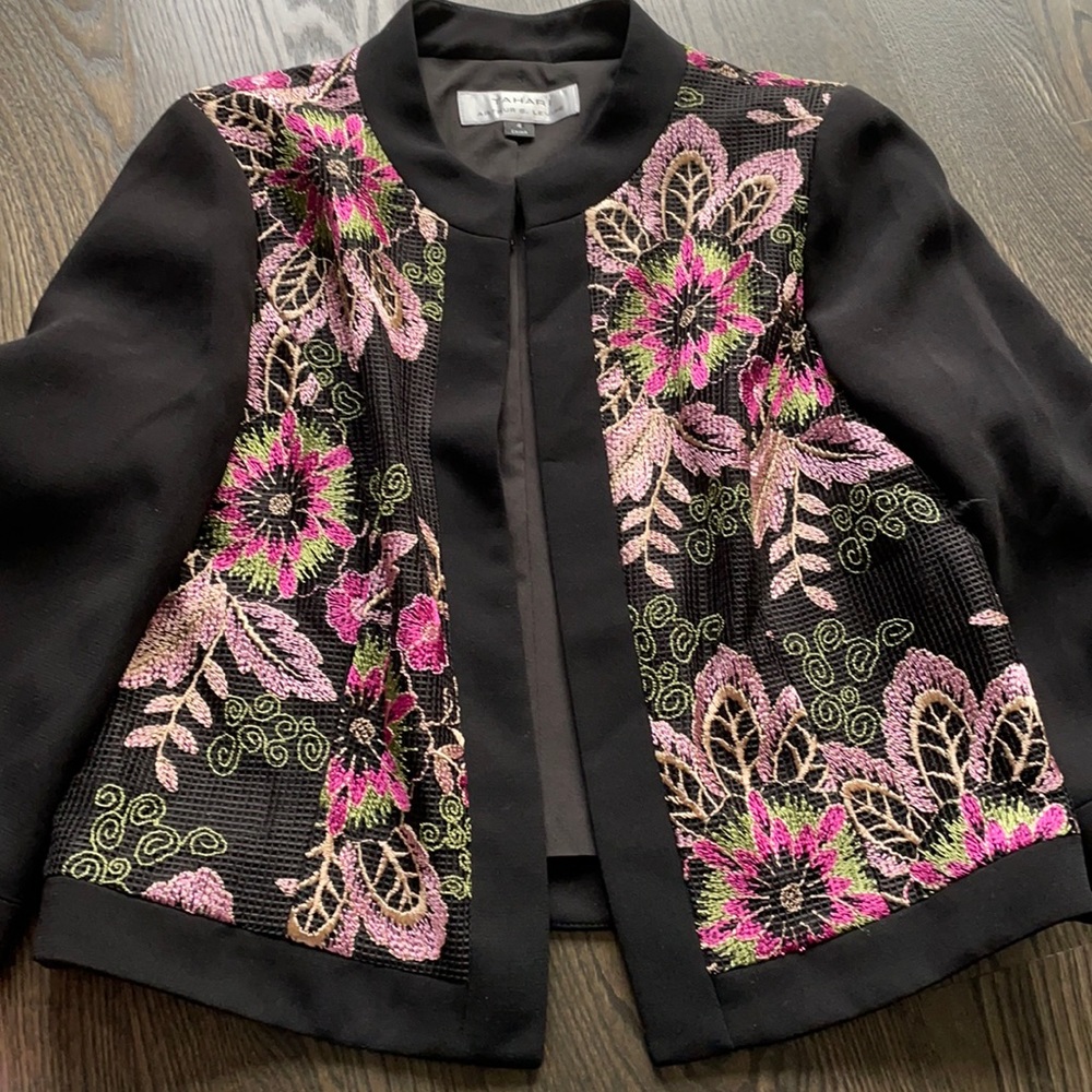 Tahari embroidered jacket